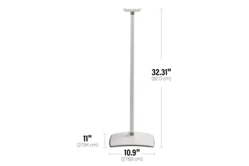 Golvstativ Sanus för Sonos ERA 300 - Vit - Möbler - TV- & Mediamöbler - Mediastativ & väggfäste - Högtalarstativ