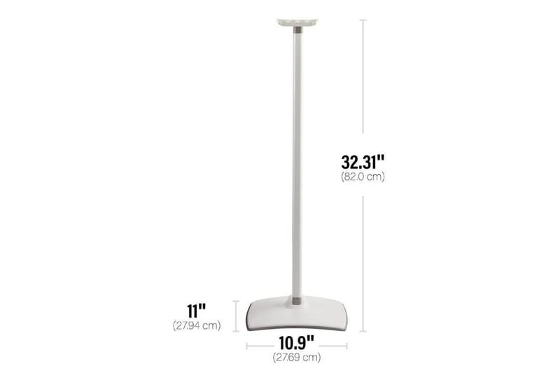 Golvstativ Sanus för Sonos ERA 300 - Vit - Möbler - TV- & Mediamöbler - Mediastativ & väggfäste - Högtalarstativ