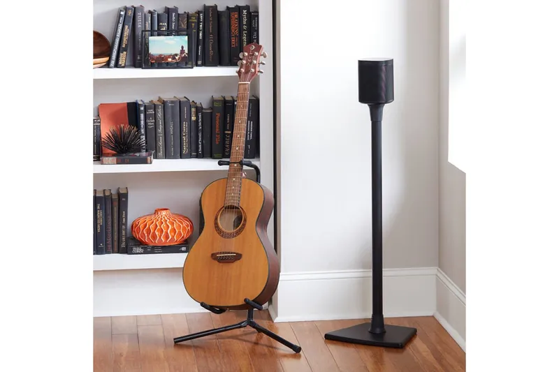 Golvstativ Sanus för Sonos One SL Play:1 och Play:3 - Svart - Möbler - TV- & Mediamöbler - Mediastativ & väggfäste - Högtalarstativ