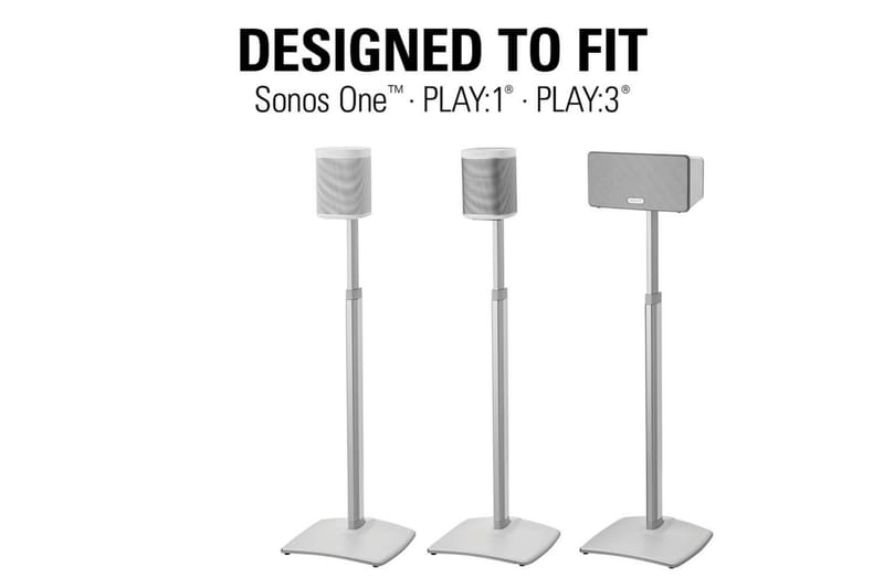 Golvstativ Sanus för Sonos One SL Play:1 och Play:3 2 Delar Vit, Justerbart stativ - Vit, Justerbart stativ - Möbler - TV- & Mediamöbler - Mediastativ & väggfäste - Högtalarstativ