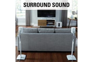 Golvstativ Sanus för Sonos One SL Play:1 och Play:3 2 Delar Vit, Justerbart stativ - Vit, Justerbart stativ - Möbler - TV- & Mediamöbler - Mediastativ & väggfäste - Högtalarstativ