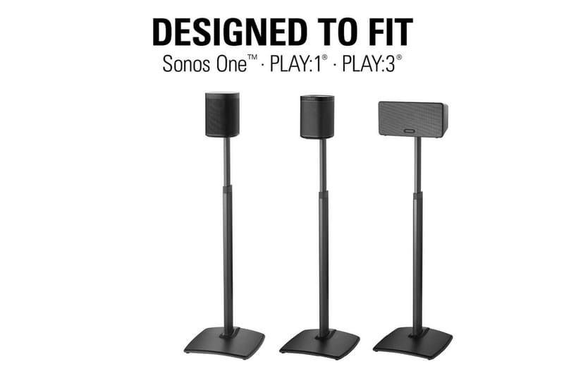 Golvstativ Sanus för Sonos One SL Play:1 och Play:3 Svart, Justerbart stativ - Svart, Justerbart stativ - Möbler - TV- & Mediamöbler - Mediastativ & väggfäste - Högtalarstativ