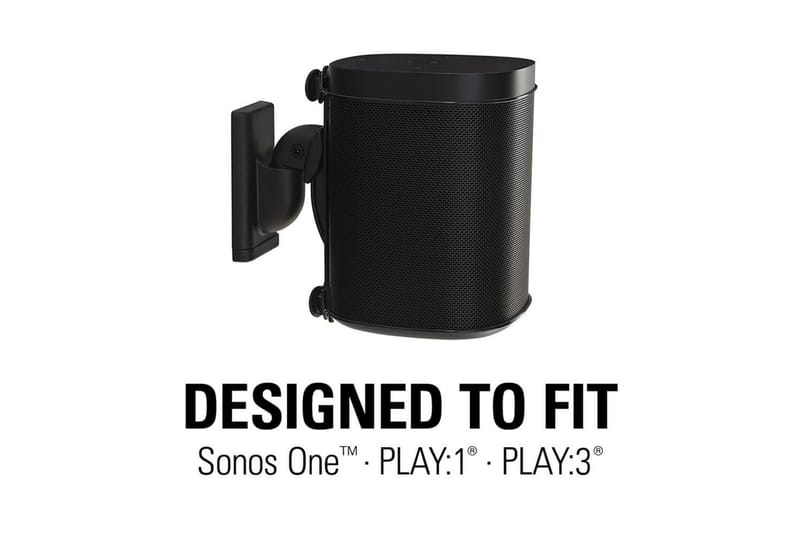 Högtalarfäste Sanus för Sonos One SL Play:1 och Play:3 Svart - Svart - Möbler - TV- & Mediamöbler - Mediastativ & väggfäste - Högtalarstativ