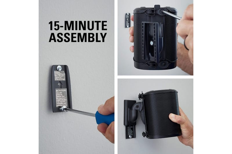 Högtalarfäste Sanus för Sonos One SL Play:1 och Play:3 - Svart - Möbler - TV- & Mediamöbler - Mediastativ & väggfäste - Högtalarstativ