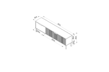 Hew Tv-bänk 150 cm - Vit/Valnöt - Möbler - TV- & Mediamöbler - TV bänk & mediabänk