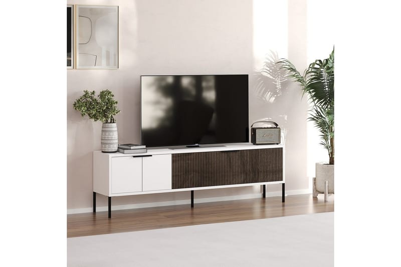 Hew Tv-bänk 150 cm - Vit/Valnöt - Möbler - TV- & Mediamöbler - TV bänk & mediabänk
