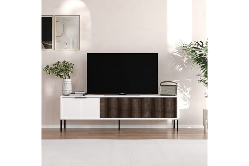 Hew Tv-bänk 150 cm - Vit/Valnöt - Möbler - TV- & Mediamöbler - TV bänk & mediabänk