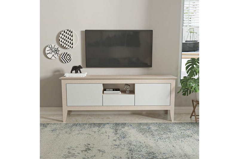 Hue Tv-bänk 150 cm - Beige/Vit - Möbler - TV- & Mediamöbler - TV bänk & mediabänk