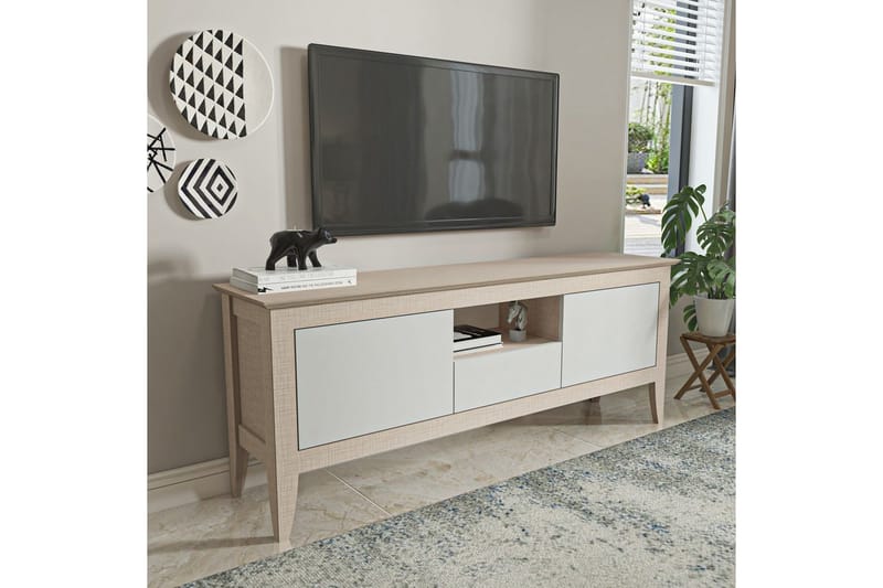 Hue Tv-bänk 150 cm - Beige/Vit - Möbler - TV- & Mediamöbler - TV bänk & mediabänk