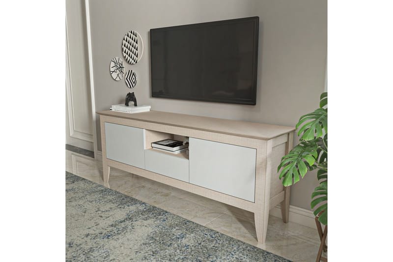 Hue Tv-bänk 150 cm - Beige/Vit - Möbler - TV- & Mediamöbler - TV bänk & mediabänk