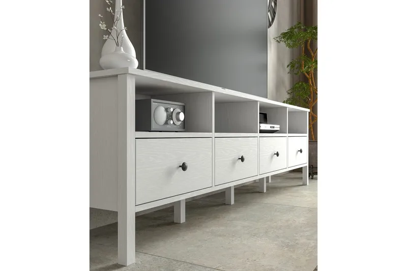 Illen Tv-bänk 200 cm - Natur/Vit - Möbler - TV- & Mediamöbler - TV bänk & mediabänk