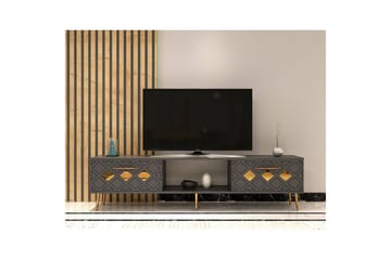 Ilna Tv-bänk 150 cm - Antracit/Guld - Möbler - TV- & Mediamöbler - TV bänk & mediabänk