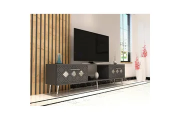 Ilna Tv-bänk 150 cm - Antracit/Silver - Möbler - TV- & Mediamöbler - TV bänk & mediabänk