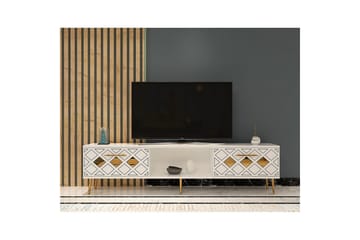 Ilna Tv-bänk 150 cm - Vit/Guld - Möbler - TV- & Mediamöbler - TV bänk & mediabänk
