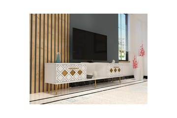 Ilna Tv-bänk 150 cm - Vit/Guld - Möbler - TV- & Mediamöbler - TV bänk & mediabänk
