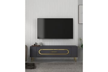 Javin Tv-bänk 120 cm - Antracit/Guld - Möbler - TV- & Mediamöbler - TV bänk & mediabänk