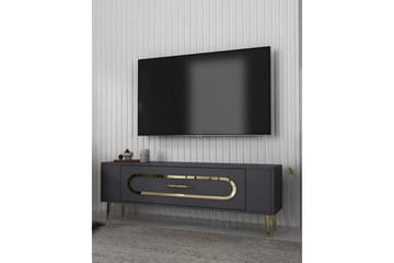 Javin Tv-bänk 120 cm - Antracit/Guld - Möbler - TV- & Mediamöbler - TV bänk & mediabänk