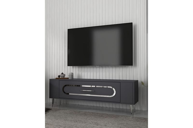 Javin Tv-bänk 120 cm - Antracit/Silver - Möbler - TV- & Mediamöbler - TV bänk & mediabänk