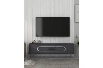 Javin Tv-bänk 120 cm - Antracit/Silver - Möbler - TV- & Mediamöbler - TV bänk & mediabänk