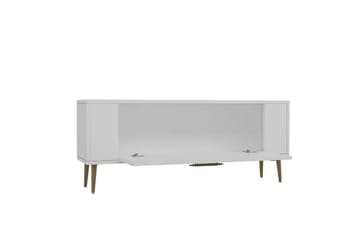 Javin Tv-bänk 120 cm - Vit/Guld - Möbler - TV- & Mediamöbler - TV bänk & mediabänk