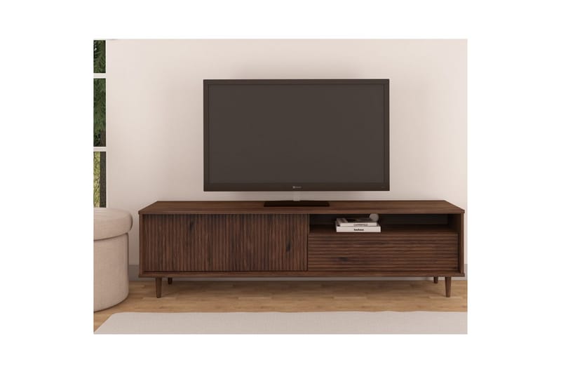 Jerzy Tv-stativ 180x38 cm - Brun - Möbler - TV- & Mediamöbler - Mediastativ & väggfäste - Tv-stativ & Tv-väggfäste