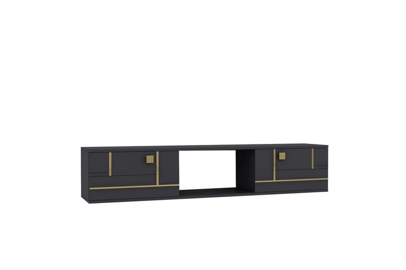 Jorin Tv-bänk 150 cm - Antracit/Guld - Möbler - TV- & Mediamöbler - TV bänk & mediabänk