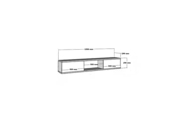 Jorin Tv-bänk 150 cm - Antracit/Guld - Möbler - TV- & Mediamöbler - TV bänk & mediabänk