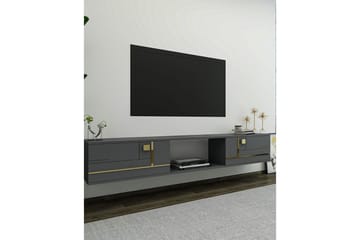 Jorin Tv-bänk 150 cm - Antracit/Guld - Möbler - TV- & Mediamöbler - TV bänk & mediabänk