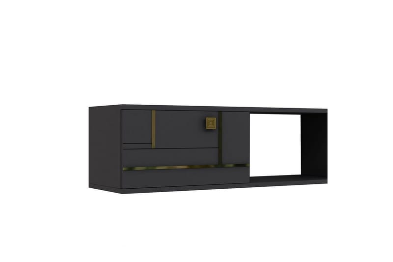 Jorin Tv-bänk 150 cm - Antracit/Guld - Möbler - TV- & Mediamöbler - TV bänk & mediabänk