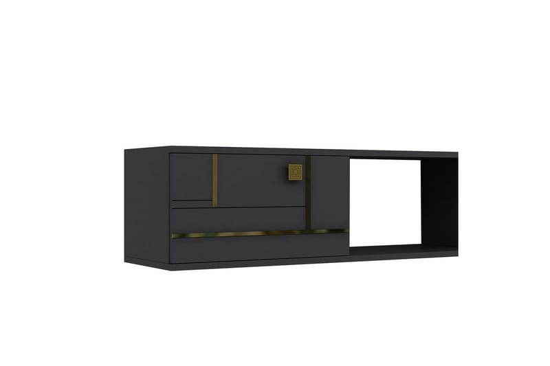 Jorin Tv-bänk 150 cm - Antracit/Guld - Möbler - TV- & Mediamöbler - TV bänk & mediabänk
