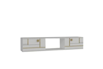Jorin Tv-bänk 150 cm - Vit/Guld - Möbler - TV- & Mediamöbler - TV bänk & mediabänk