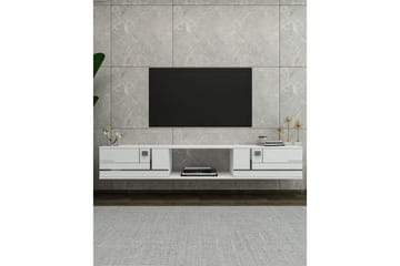Jorin Tv-bänk 150 cm - Vit/Silver - Möbler - TV- & Mediamöbler - TV bänk & mediabänk