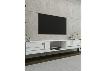 Jorin Tv-bänk 150 cm - Vit/Silver - Möbler - TV- & Mediamöbler - TV bänk & mediabänk
