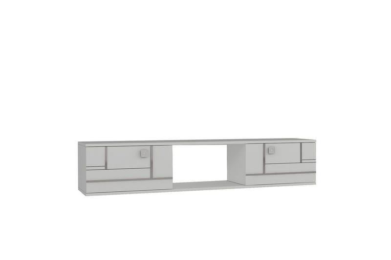 Jorin Tv-bänk 150 cm - Vit/Silver - Möbler - TV- & Mediamöbler - TV bänk & mediabänk