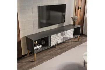 Kalon Tv-bänk 180 cm - Antracit/Vit - Möbler - TV- & Mediamöbler - TV bänk & mediabänk