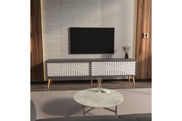 Kalon Tv-bänk 180 cm - Antracit/Vit - Möbler - TV- & Mediamöbler - TV bänk & mediabänk