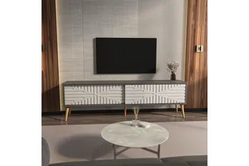 Kalon Tv-bänk 180 cm - Antracit/Vit - Möbler - TV- & Mediamöbler - TV bänk & mediabänk