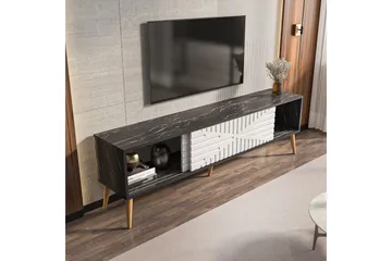 Kalon Tv-bänk 180 cm - Svart/Vit - Möbler - TV- & Mediamöbler - TV bänk & mediabänk