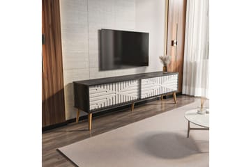 Kalon Tv-bänk 180 cm - Svart/Vit - Möbler - TV- & Mediamöbler - TV bänk & mediabänk