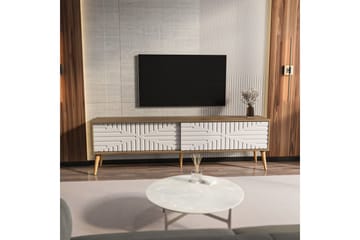 Kalon Tv-bänk 180 cm - Valnöt/Vit - Möbler - TV- & Mediamöbler - TV bänk & mediabänk