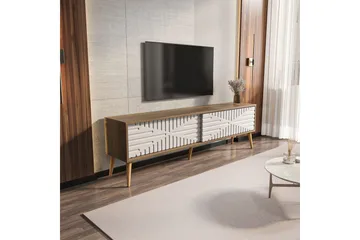 Kalon Tv-bänk 180 cm - Valnöt/Vit - Möbler - TV- & Mediamöbler - TV bänk & mediabänk