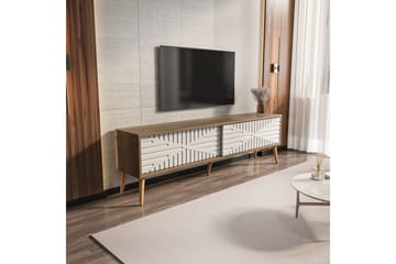Kalon Tv-bänk 180 cm - Valnöt/Vit - Möbler - TV- & Mediamöbler - TV bänk & mediabänk