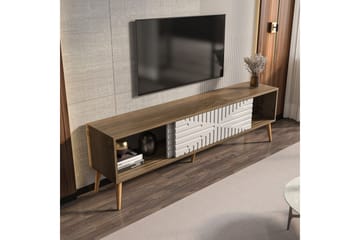 Kalon Tv-bänk 180 cm - Valnöt/Vit - Möbler - TV- & Mediamöbler - TV bänk & mediabänk