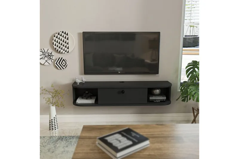 Kalvos Tv-bänk 120 cm - Antracit - Möbler - TV- & Mediamöbler - TV bänk & mediabänk