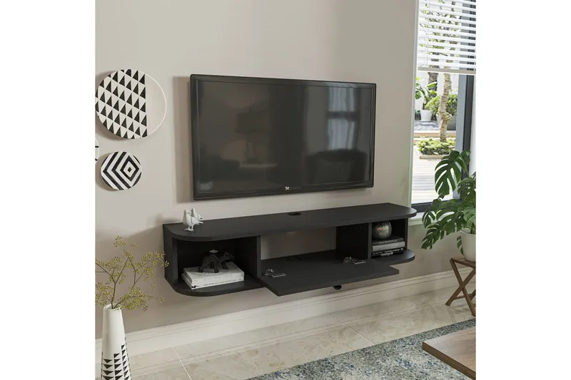 Kalvos Tv-bänk 120 cm - Antracit - Möbler - TV- & Mediamöbler - TV bänk & mediabänk