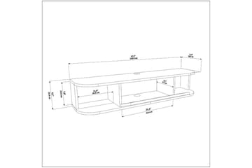 Kalvos Tv-bänk 120 cm - Svart/Ek - Möbler - TV- & Mediamöbler - TV bänk & mediabänk