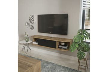 Kalvos Tv-bänk 120 cm - Svart/Ek - Möbler - TV- & Mediamöbler - TV bänk & mediabänk