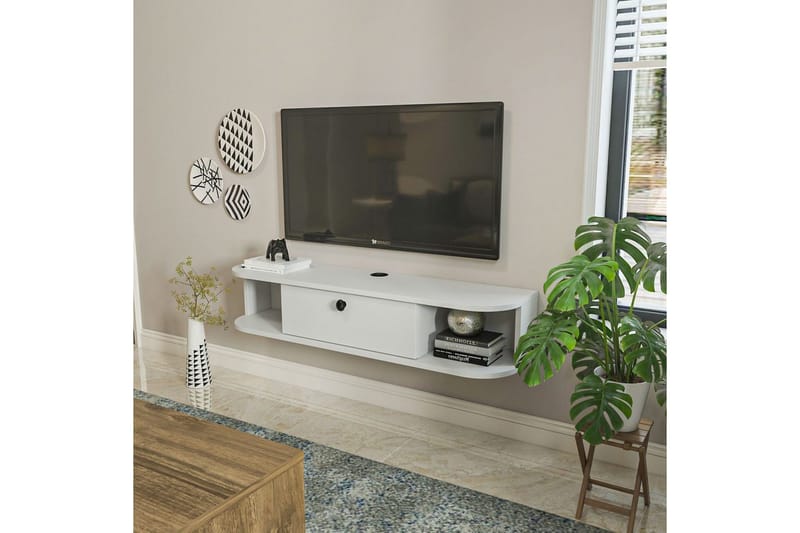 Kalvos Tv-bänk 120 cm - Vit - Möbler - TV- & Mediamöbler - TV bänk & mediabänk