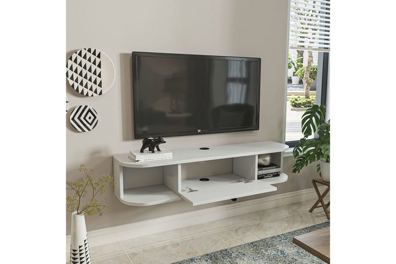 Kalvos Tv-bänk 120 cm - Vit - Möbler - TV- & Mediamöbler - TV bänk & mediabänk