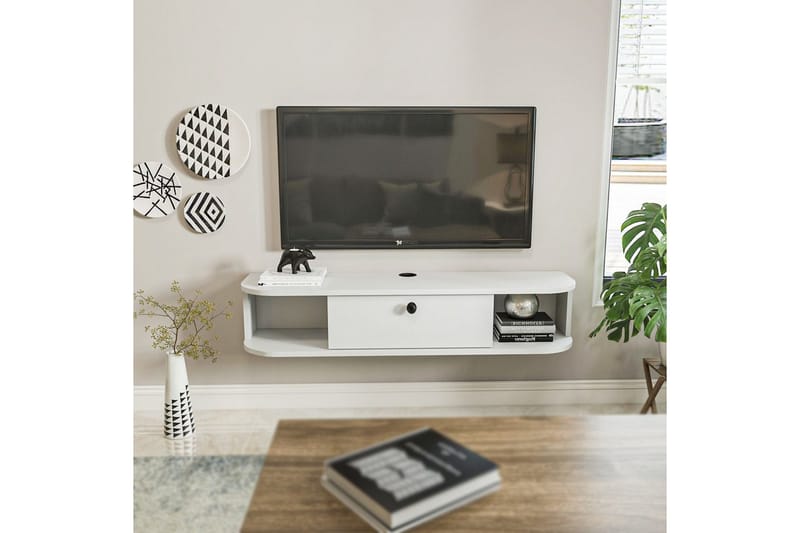 Kalvos Tv-bänk 120 cm - Vit - Möbler - TV- & Mediamöbler - TV bänk & mediabänk